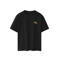HLA 海澜之家 虎虎生风系列 男士圆领短袖T恤 HNTBJ2U567A 黑色花纹 XXXL