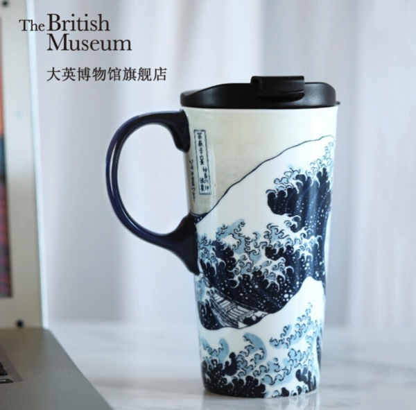 大英博物馆 神奈川冲浪里马克杯 6.5x18cm 550ml 陶瓷杯