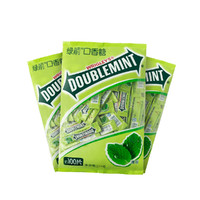 DOUBLEMINT 绿箭 口香糖100片清凉清新口气独立片装休闲小零食