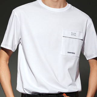 HLA 海澜之家 男士圆领短袖T恤 HNTBJ2U243A/Q3L 米白 S
