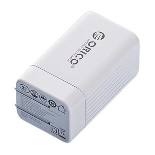 ORICO 奥睿科 条纹系列 PT65-1A2C-WH-BP 氮化镓充电器 USB-A/双Type-C 65W 白色