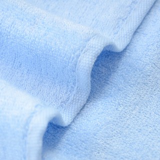 竹一百 竹纤维舒适吸水成人小毛巾家用款 儿童毛巾洗脸巾面巾擦手巾单条装蓝色