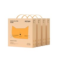 88VIP：petshy 百宠千爱6L猫砂细混合型10公斤膨润土除臭大袋2.5kg*4猫沙