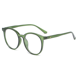 超轻TR90眼镜框黑框素颜眼睛架 绿色 单镜框