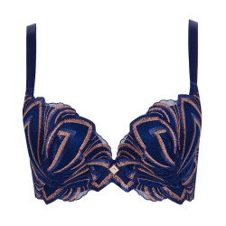 古今胸罩_gujin 古今 3/4上薄下厚侧收刺绣聚拢文胸罩内衣女 0h810