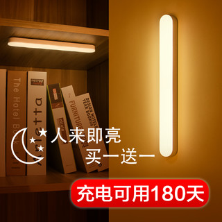 LED橱柜灯带充电式款智能人体感应厨房衣柜子酒柜底灯条无线磁吸