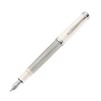 Pelikan 百利金 Souveran M405 钢笔 14K M尖 银白条纹白夹