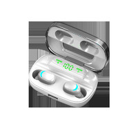 拼搏者 新款TWS真无线S11蓝牙耳机双耳触控3500MA大容量充电运动跑步迷你隐形微型双耳入耳式 高配版