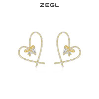 ZENGLIU ZEGL设计师心意系列爱心礼物耳环女高级感轻奢耳钉925银针耳饰品