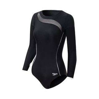 SPEEDO 速比涛 灵感胶囊系列 女子连体泳衣 8139723503 黑色/白色 XL