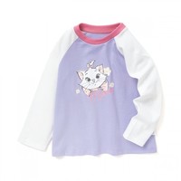 balabala 巴拉巴拉 208321100013-00471 女童长袖印花T恤 玛丽猫IP款 紫白色调 120cm