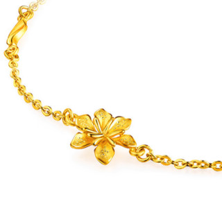 LUKFOOK JEWELLERY 六福珠宝 GMGTBB0023 栀子花足金手链 16.5cm 2.71g