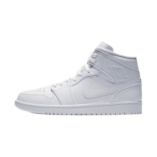 AIR JORDAN 正代系列 Air Jordan 1 Mid 男子篮球鞋 554724-129 白色 45