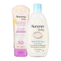 Aveeno 艾惟诺 多效修护系列 婴儿防晒霜 88ml+每日倍护系列 婴幼儿洗发沐浴露 354ml