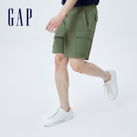 Gap 盖璞 男装工装风口袋直筒短裤695541春季2022新款时尚休闲裤运动裤
