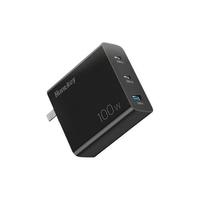 Huntkey 航嘉 HKC10020050-0B1 氮化镓手机充电器 USB-A/双Type-C 100W+双Type-C 数据线 2m 黑色