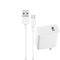 Xiaomi 小米 手机充电器 USB-A 33W+Type-C 3A 数据线 PVC 白色