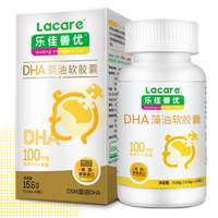 PLUS会员：乐佳善优 儿童DHA藻油软胶囊 60粒
