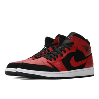 AIR JORDAN 正代系列 Air Jordan 1 Mid 男子篮球鞋 554724-054 黑色/红色 44.5