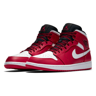 AIR JORDAN 正代系列 Air Jordan 1 Mid 男子篮球鞋 554724-605 红色 42