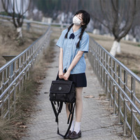 樱花家族 JK衬衫 季立高 风琴褶短袖衬衫