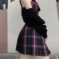 哥哥家原创 JK制服 黑粉格银线格裙 M42