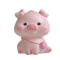 Xiaozhihua 笑之画 迷你蜜桃猪摆件 发呆猪款