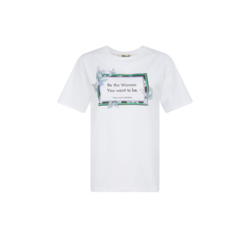 Diane Von Furstenberg 女士纯棉短袖T恤 DVFBS4P002BRDSB