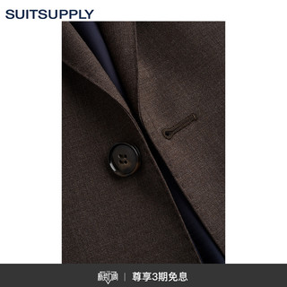 SUITSUPPLY Lazio棕色羊毛修身商务休闲男士西装套装