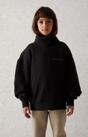 Black Mock Neck Sweatshirt