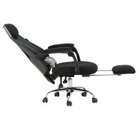 HBADA 黑白调 敏锐系列 人体工学电脑椅+脚托 黑色 钢制脚款 舒适版