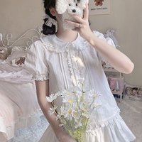 放羊de西西 Lolita洛丽塔 提花棉内搭衬衫