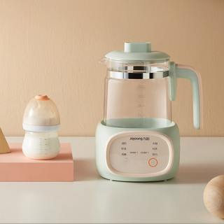 九阳 恒温水壶热水壶婴儿热奶泡奶暖奶器智能保温冲奶机家用调奶器  【高颜值】1.2L+316材质-荷茎绿+暖奶桶