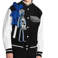 LOUIS VUITTON 男装春夏系列玩偶棒球夹克背面饰有 LV Clock 图案时尚趣味1A8PMN
