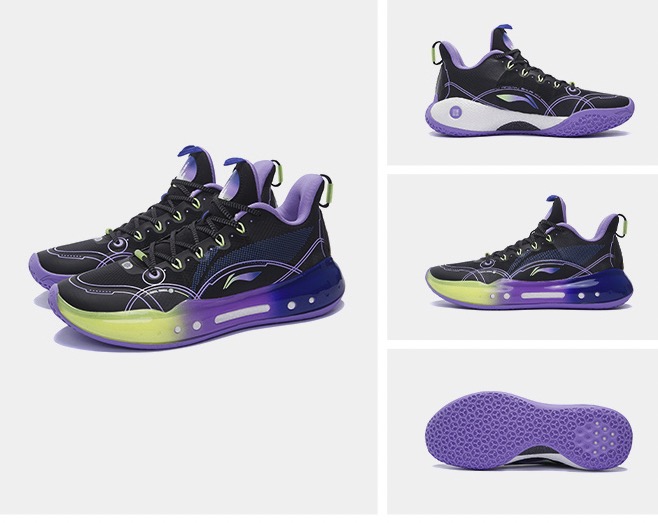 LI-NING 李宁驭帅14 Low 男子篮球鞋黑色/浅蓝紫40 【报价价格评测怎么