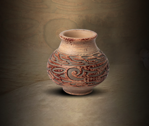 苏州博物馆吴地晨晖新石器冰箱贴彩绘陶罐款35x32mm1个