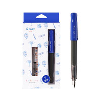 PILOT 百乐 钢笔 kakuno系列 FKA-1SR 蓝色黑杆 EF尖 墨囊+吸墨器盒装