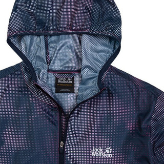 Jack Wolfskin 狼爪 女子户外风衣 5318281-7973 杜鹃红纹 XS