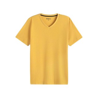 Baleno 班尼路 男士V领短袖T恤 88802702 黄色 M