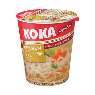 PLUS会员：KOKA 可口 新加坡进口方便面 鸡汤味 70g*6杯