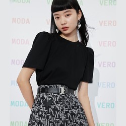 VERO MODA HT系列纯棉优雅淑女泡泡袖短袖T恤女