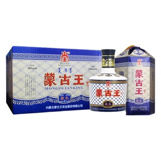 蒙古王 献礼 蓝包 38%vol 浓香型白酒 500ml*6瓶 整箱装