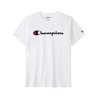 直播专享：Champion 男女款圆领短袖T恤 GT23H-Y06794 白色黑logo S