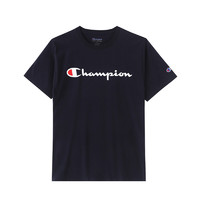 Champion 男女款圆领短袖T恤 GT23H-Y06794 深蓝色 S