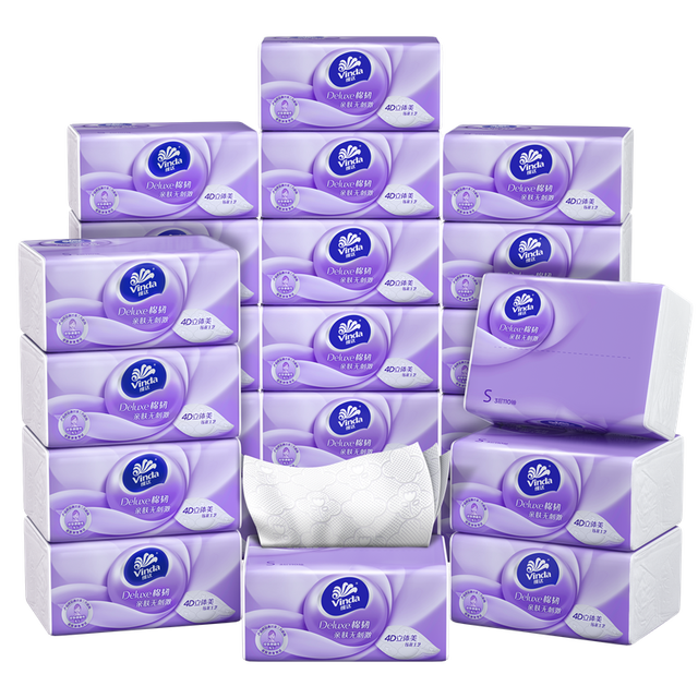 维达 棉韧系列 抽纸 3层108抽24包(195*133mm)