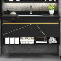  顾家家居 KUKA  G-06219B080LLHJ 浴室柜套装 劳伦黑金 80cm 镜柜款