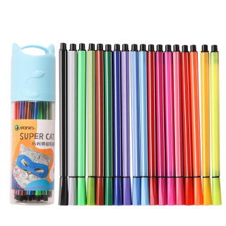 maries马利超级猫系列hd005218l六角杆可水洗水彩笔18色