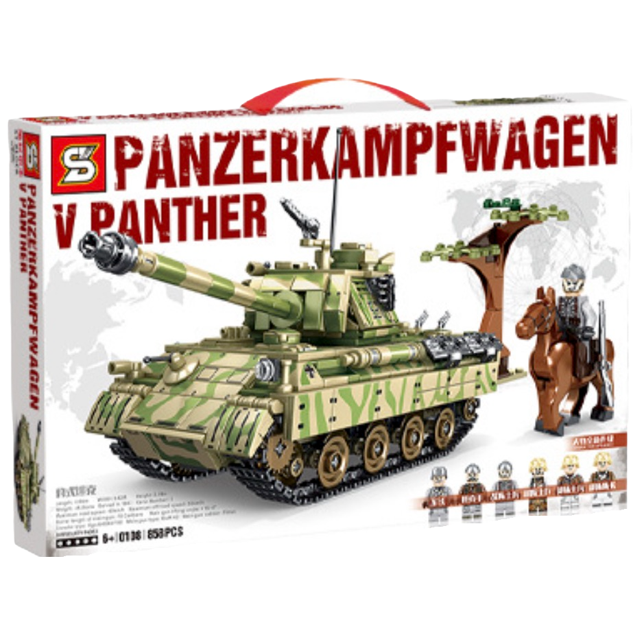 JIAZHI BLOCK 加致积木 生存战争军事系列 0108 步兵豹式坦克积木