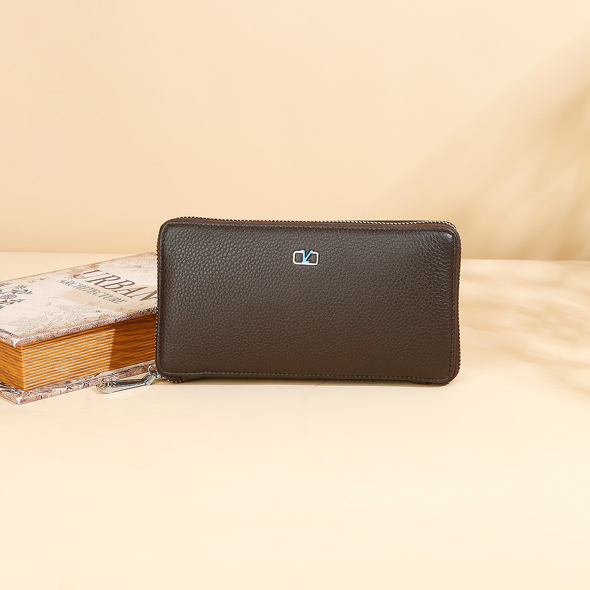 蒙娜丽莎 牛皮钱包男简约男士2022新款时尚长款多卡位钱包百搭卡包