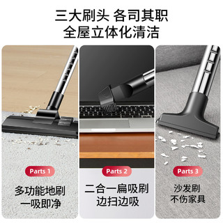 Haier 海尔 家用吸尘器小型手持式强劲大吸力大功率地毯猫毛吸尘1207